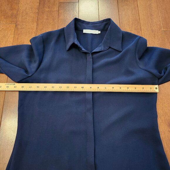 Anne Fontaine women's navy blue long sleeve button up blouse in size 40 - Picture 11 of 11